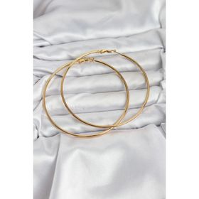 Clariss 316L Çelik Gold Renk 75 mm Halka Küpe