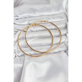 Clariss 316L Çelik Gold Renk 75 mm Halka Küpe