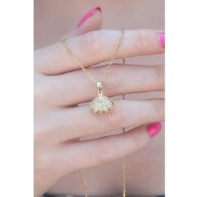Clariss 316L Çelik Gold Renk Açılır Midye Model Kadın Kolye