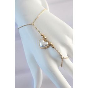 Clariss 316L Çelik Gold Renk Beyaz Bubble Kalp Tasarımlı Şahmeran