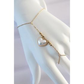 Clariss 316L Çelik Gold Renk Beyaz Bubble Kalp Tasarımlı Şahmeran