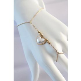 Clariss 316L Çelik Gold Renk Beyaz Bubble Kalp Tasarımlı Şahmeran