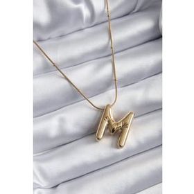 Clariss 316L Çelik Gold Renk Bubble H Harf Model Kadın Kolye
