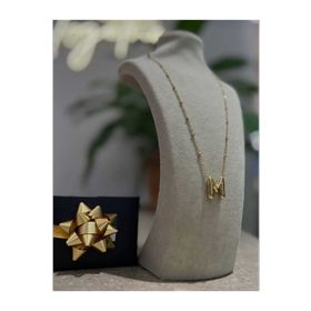 Clariss 316L Çelik Gold Renk Bubble M Harf Model Kadın Kolye