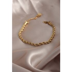 Clariss 316L Çelik Gold Renk Burgu Kadın Bileklik