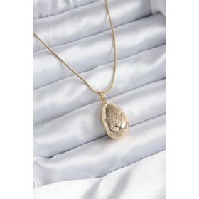 Clariss 316L Çelik Gold Renk Damla Model Yıldız İşleme Zirkon Taşlı Kadın Kolye