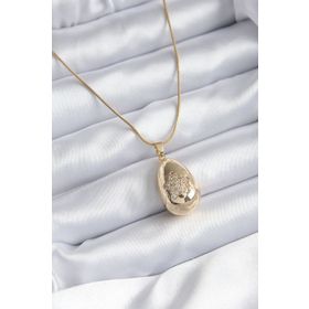 Clariss 316L Çelik Gold Renk Damla Model Yıldız İşleme Zirkon Taşlı Kadın Kolye