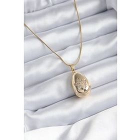 Clariss 316L Çelik Gold Renk Damla Model Yıldız İşleme Zirkon Taşlı Kadın Kolye