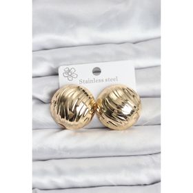 Clariss 316L Çelik Gold Renk Kare Vintage Kadın Küpe