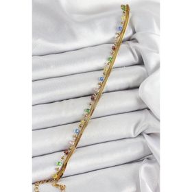 Clariss 316L Çelik Gold Renk Kristal Karışık Renkli Taşlı Kadın Bileklik