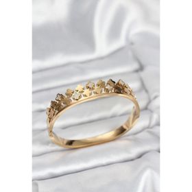 Clariss 316L Çelik Gold Renk Minimal Yoncalı Kadın Kelepçe Bileklik