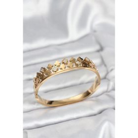 Clariss 316L Çelik Gold Renk Minimal Yoncalı Kadın Kelepçe Bileklik