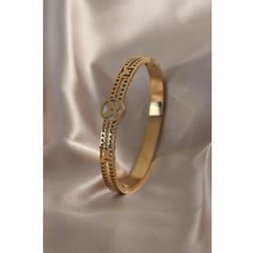 Clariss 316L Çelik Gold Renk Sarmal Kelebek Model Zirkon Taşlı Kadın Kelepçe