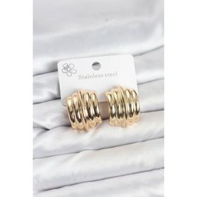 Clariss 316L Çelik Gold Renk Vintage Model Kadın Küpe