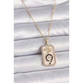 Clariss 316L Çelik Gold Renk Zincir Akrep Burcu Zirkon Taşlı Kadın Kolye