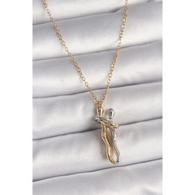 Clariss 316L Çelik Gold Renk Zincir Renkli Sarılma Model Kadın Kolye