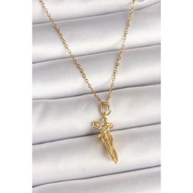 Clariss 316L Çelik Gold Renk Zincir Sarılma Model Kadın Kolye