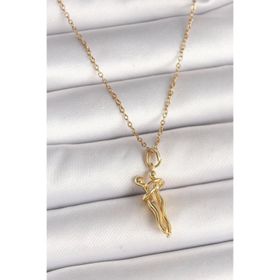Clariss 316L Çelik Gold Renk Zincir Sarılma Model Kadın Kolye