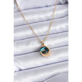 Clariss 316L Çelik Gold Renk Zirkon Taşlı Gezegen Model Kadın Kolye