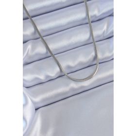 Clariss 316L Çelik Gümüş Renk İnce İtalyan Zincir Model 45 cm Kadın Kolye