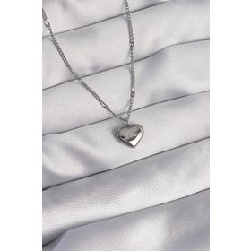 Clariss 316L Çelik Gümüş Renk Kalp Model Love Kolye