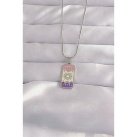 Clariss 316L Çelik Gümüş Renk Karışık Mineli Ay Figür Tarot Kolye