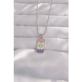 Clariss 316L Çelik Gümüş Renk Karışık Mineli Ay Figür Tarot Kolye