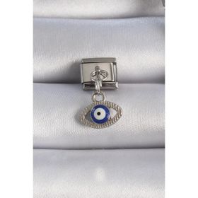 Clariss 316L Çelik Gümüş Sallantılı Göz Figür Nazar Boncuk Detay Nomination Charm