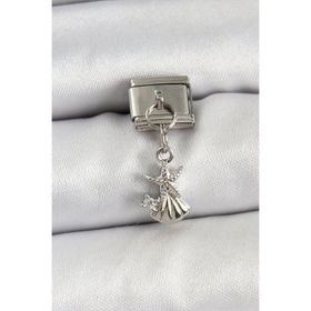 Clariss 316L Çelik Sallantılı Zirkon Taşlı Deniz Yıldızı Ve İstiridye Model Gümüş Renk Nomination Charm