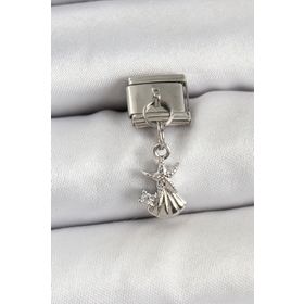 Clariss 316L Çelik Sallantılı Zirkon Taşlı Deniz Yıldızı Ve İstiridye Model Gümüş Renk Nomination Charm