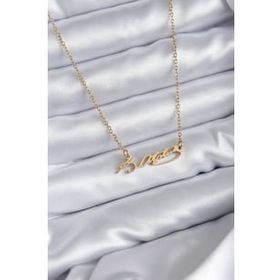 Clariss 316L Çelik Zincir Gold Renk Atatürk İmzası Model Kadın Kolye