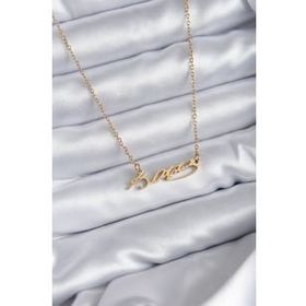 Clariss 316L Çelik Zincir Gold Renk Atatürk İmzası Model Kadın Kolye