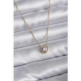 Clariss 316L Çelik Zincir Gold Renk Charm Kadın Kolye