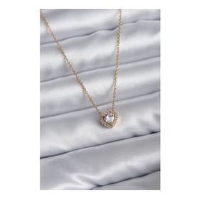 Clariss 316L Çelik Zincir Gold Renk Charm Kadın Kolye