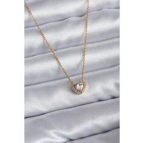 Clariss 316L Çelik Zincir Gold Renk Charm Kadın Kolye