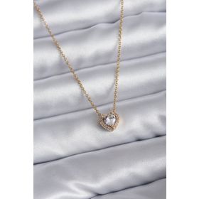 Clariss 316L Çelik Zincir Gold Renk Charm Kadın Kolye