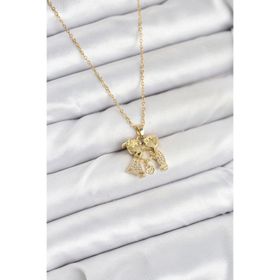 Clariss 316L Çelik Zincir Gold Renk Erkek Kız Model Kadın Kolye