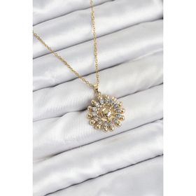 Clariss 316L Çelik Zincir Gold Renk Güneş Model Kadın Kolye