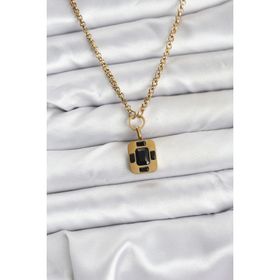 Clariss 316L Çelik Zincir Gold Renk Vintage Model Kadın Kolye