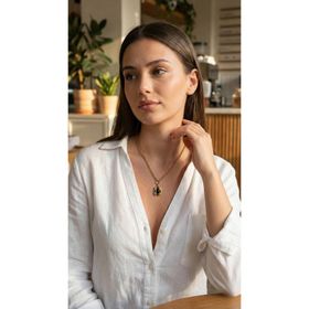 Clariss 316L Çelik Zincir Gold Renk Vintage Model Kadın Kolye