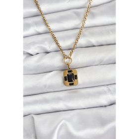 Clariss 316L Çelik Zincir Gold Renk Vintage Model Kadın Kolye