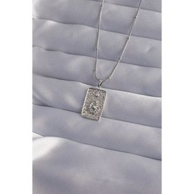 Clariss 316L Çelik Zincir Gümüş Renk Lazer İşlemeli Göz Figür Tarot Kolye