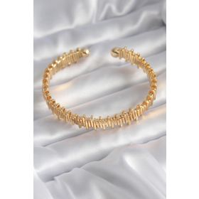 Clariss 316L Dorika Model Çelik Gold Renk Kadın Bileklik