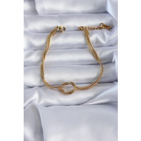 Clariss 316L Düğüm Model Çelik Gold Renk Kadın Bileklik