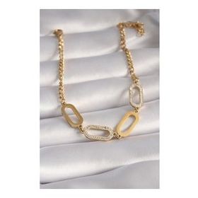 Clariss BB5931 316L Halka Model Çelik Gold Renk Zirkon Taşı Kadın Bileklik
