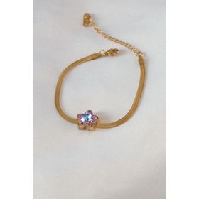 Clariss BJ-BB5446 316L Çelik Gold Renk Kristal Taşlı Yıldız Model Kadın Bileklik