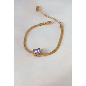 Clariss BJ-BB5446 316L Çelik Gold Renk Kristal Taşlı Yıldız Model Kadın Bileklik