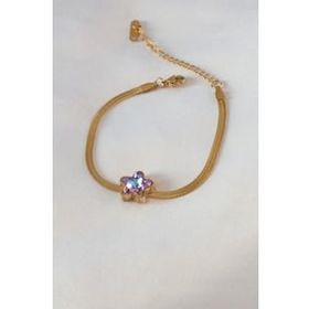 Clariss BJ-BB5446 316L Çelik Gold Renk Kristal Taşlı Yıldız Model Kadın Bileklik