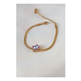 Clariss BJ-BB5446 316L Çelik Gold Renk Kristal Taşlı Yıldız Model Kadın Bileklik