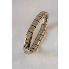 Clariss BJ-BB5460 316L Çelik Gümüş Gold Renk Nominaition Model Kadın Bileklik